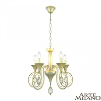 Люстра подвесная AM349920 349920/5 CG Arte Milano без плафона на 5 ламп, основание шампань в стиле современный Люстра подвесная AM349920 349920/5 CG Arte Milano без плафона на 5 ламп, основание шампань в стиле современный